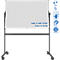 Stativ-Drehtafel Legamaster UNITE PLUS, magnetisch, drehbar um 360°, B 1500 x T 12,6 x H 1000 mm, emaillierter Keramikstahl, weiß